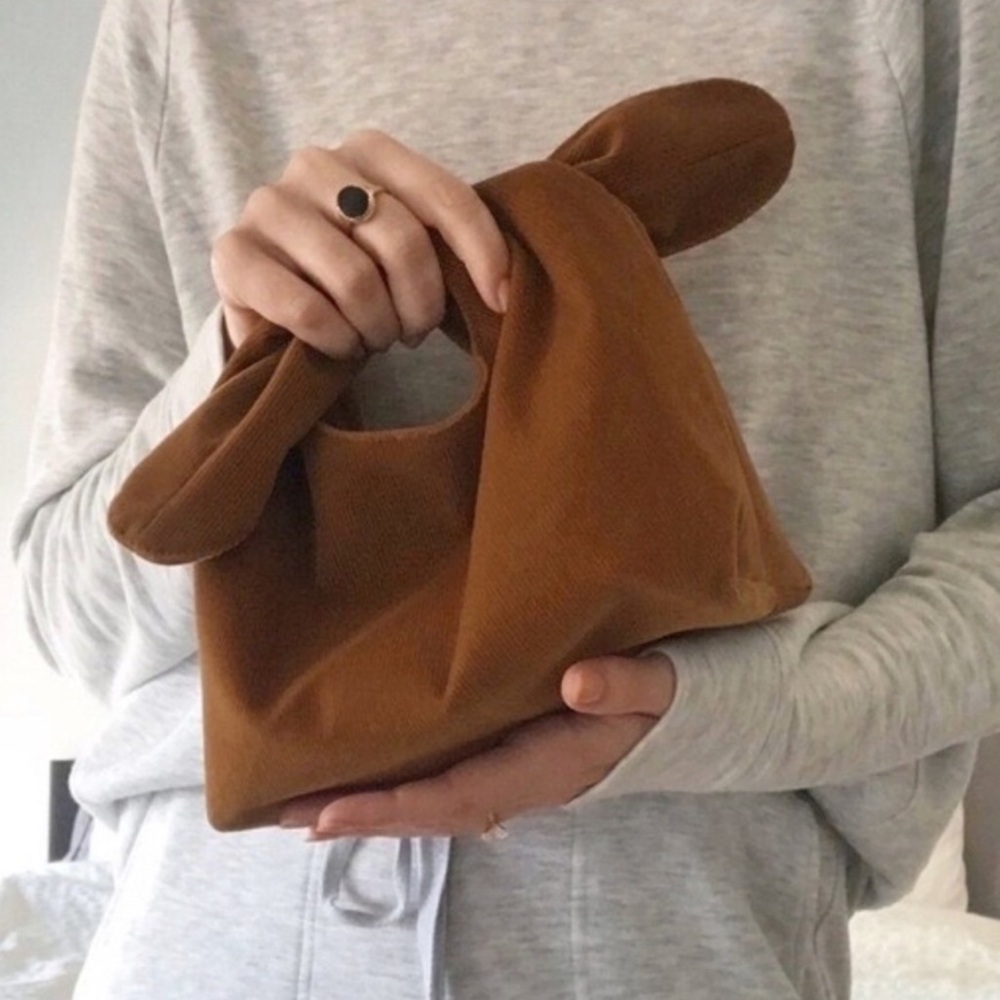 Merit Corduroy Tie Pouch Travel Makeup Bag